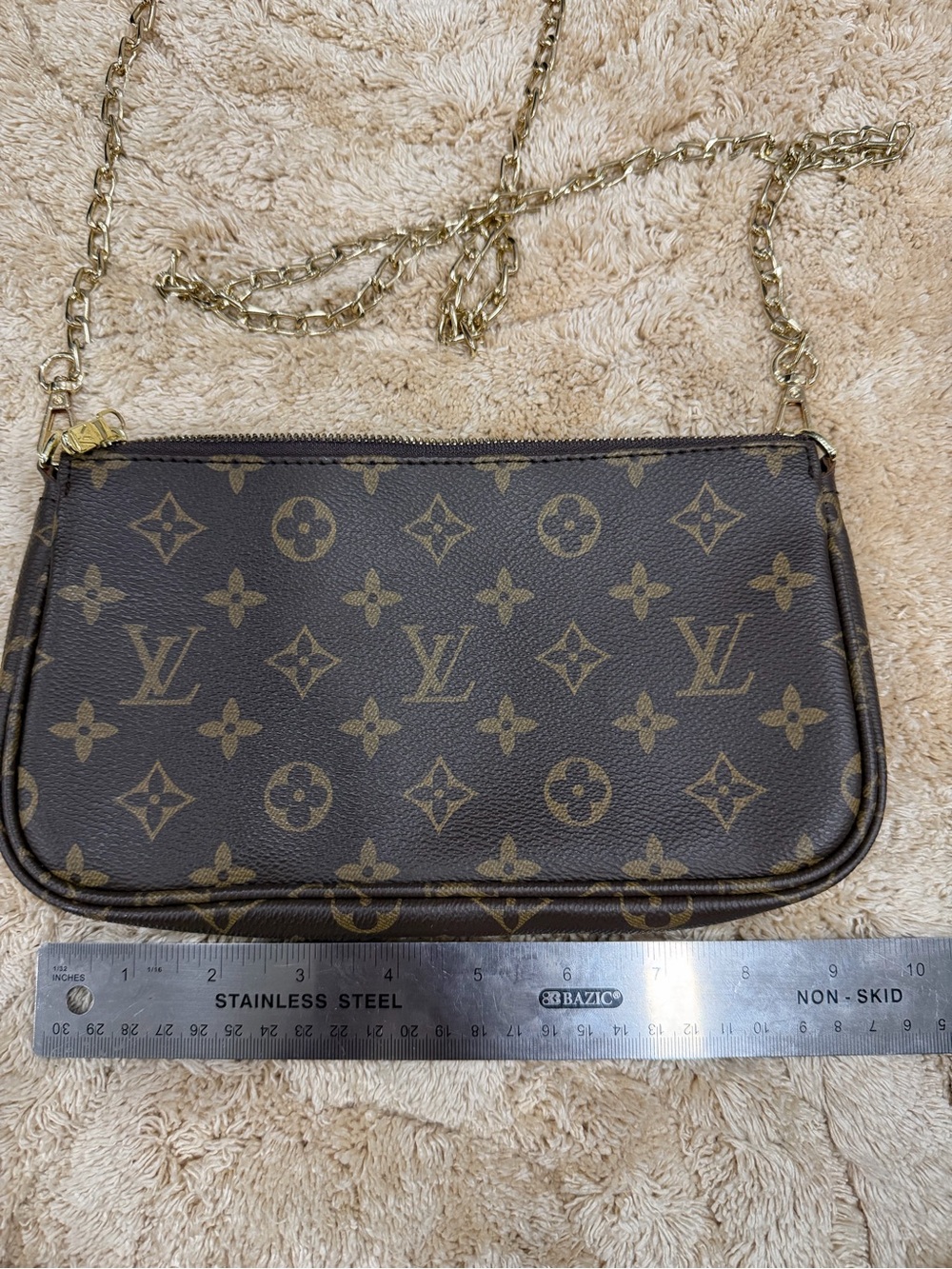 Monogram Canvas Chain Pochette - Brown - Picture 2 of 3